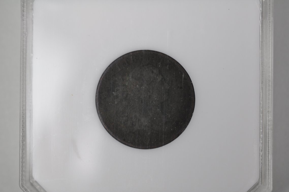 1805 Draped Bust Half Cent VG8 Large Five Stems Env. Dm. Corroded PCGS, photo 4 of 7