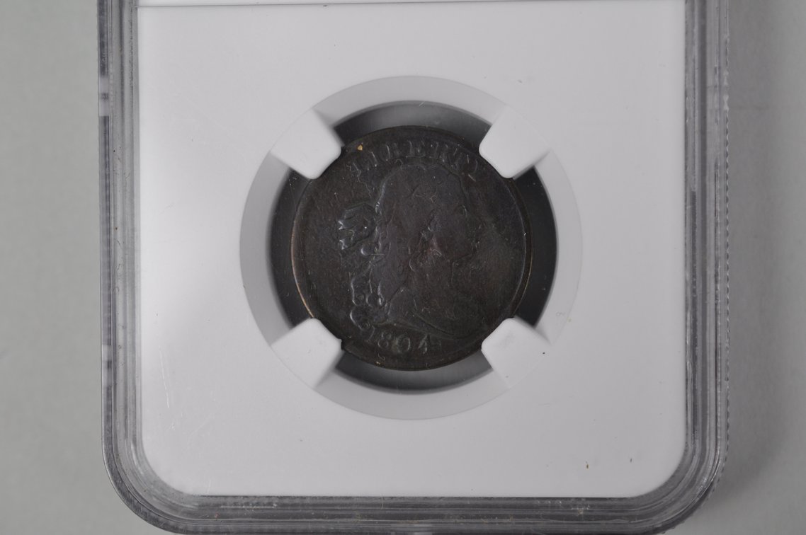 1804 Draped Bust Half Cent VG Details Cleaned, photo 2 of 7