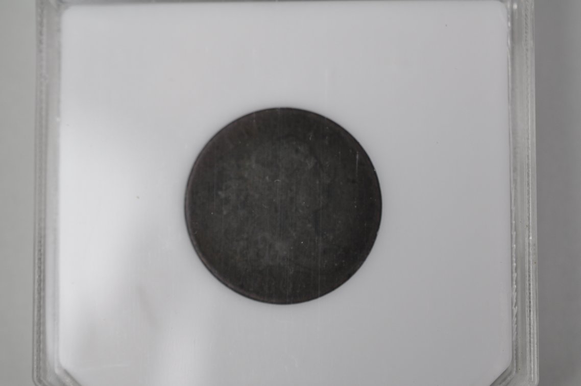 1805 Draped Bust Half Cent VG8 Large Five Stems Env. Dm. Corroded PCGS, photo 3 of 7