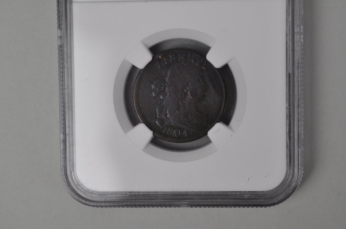 1804 Draped Bust Half Cent VG Details Cleaned, photo 3 of 7