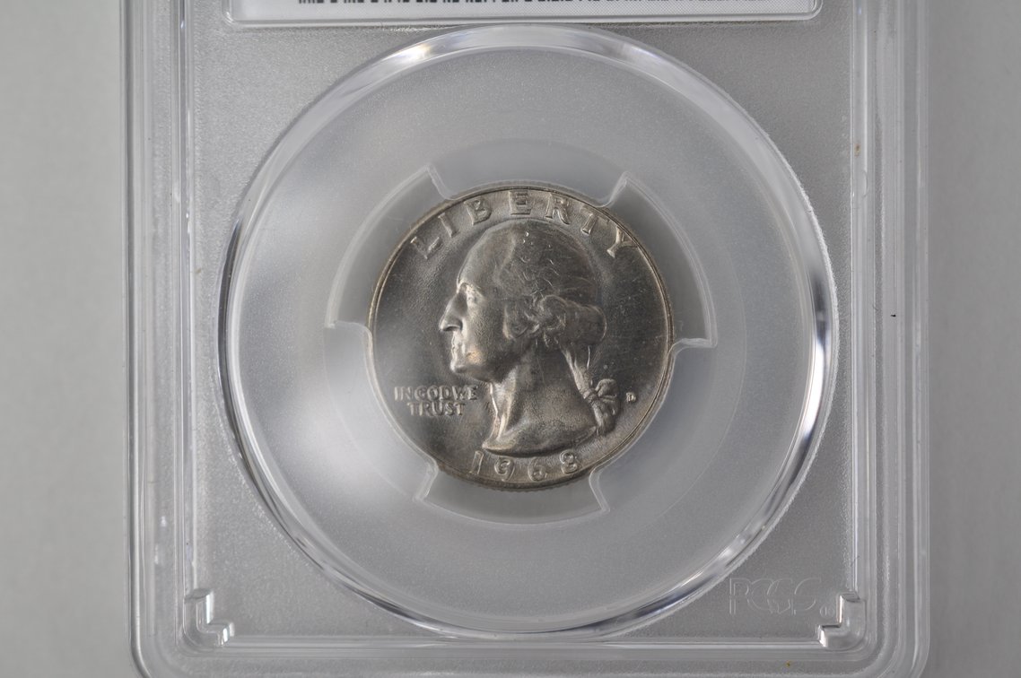 1948S Roosevelt Dime MS67 NGC, 1968D Washington Quarter PCGS MS65, photo 4 of 10