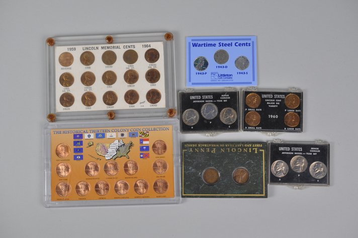 Assorted Modern Cents and Nickels Collections in Holders