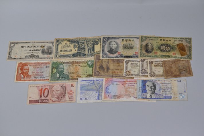 Assortment of Old Banknotes