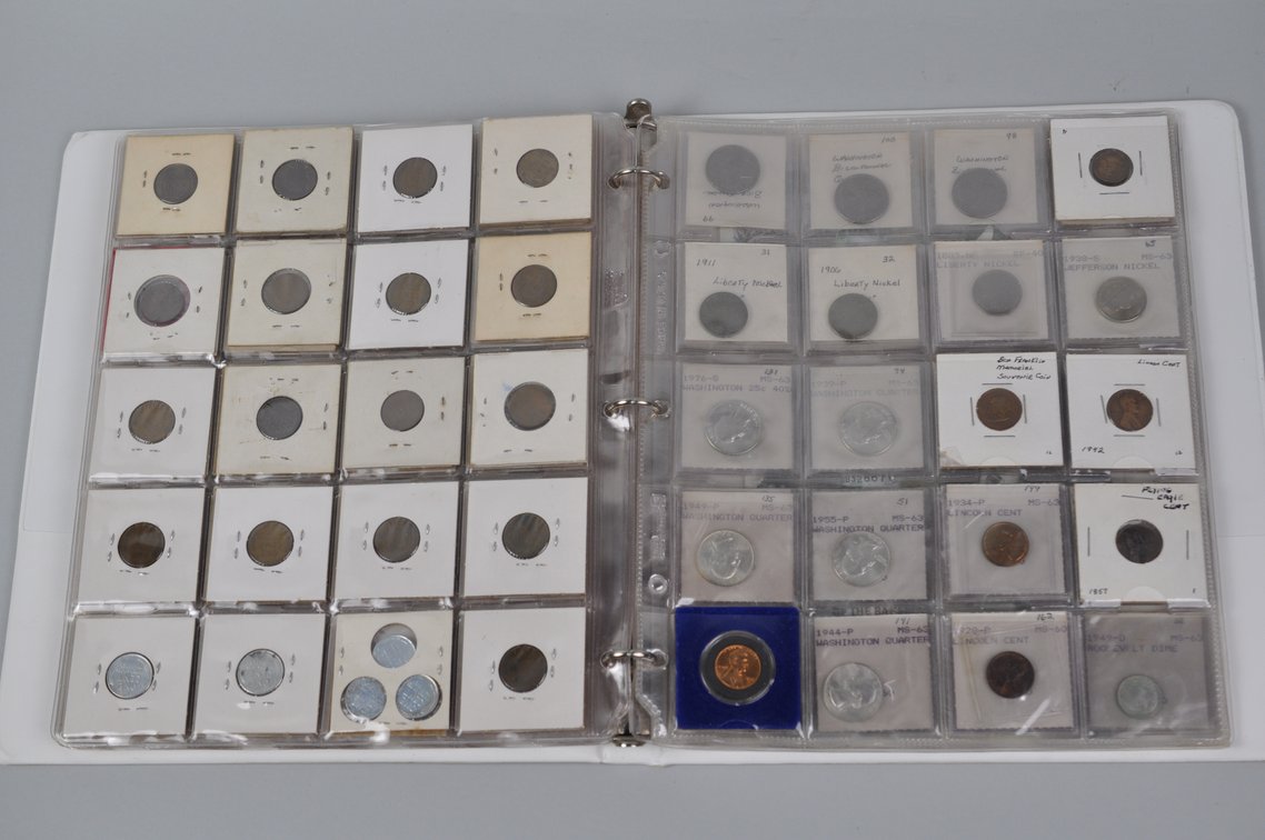 Collection of US Coins and World Banknotes in an Album Folder, photo 11 of 20