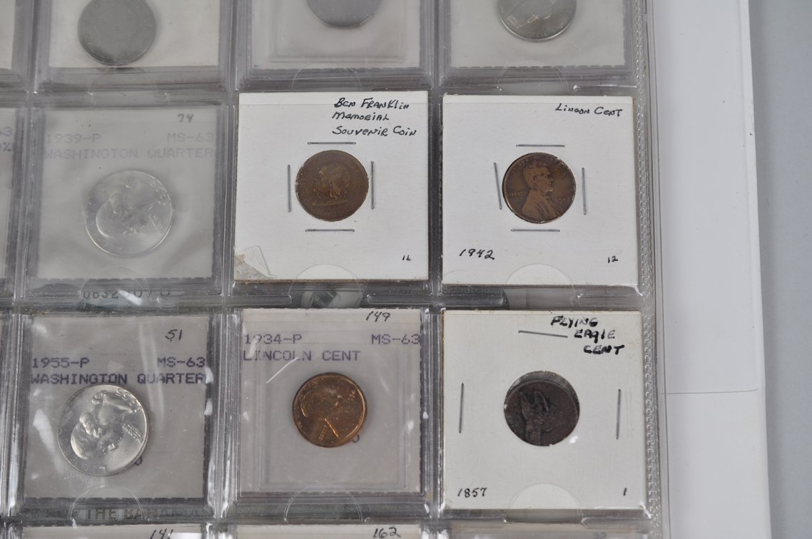 Collection of US Coins and World Banknotes in an Album Folder, photo 14 of 20