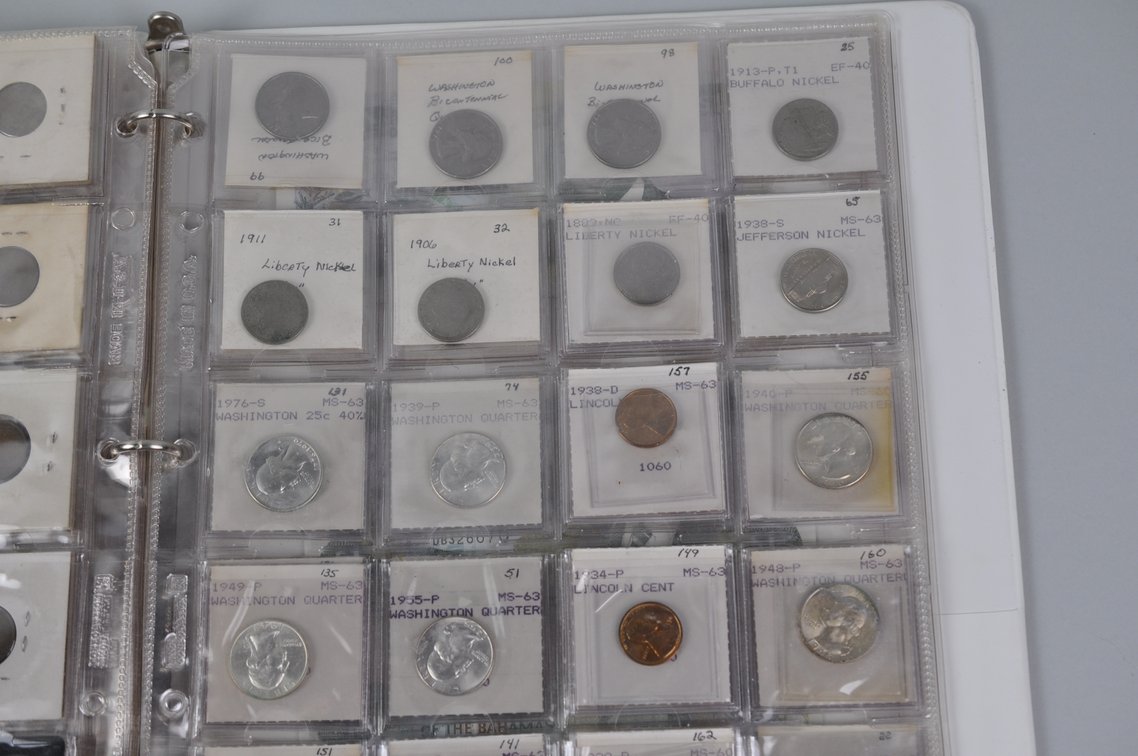 Collection of US Coins and World Banknotes in an Album Folder, photo 15 of 20