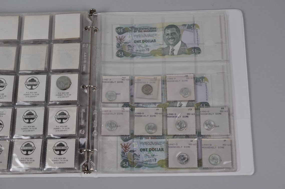 Collection of US Coins and World Banknotes in an Album Folder, photo 18 of 20