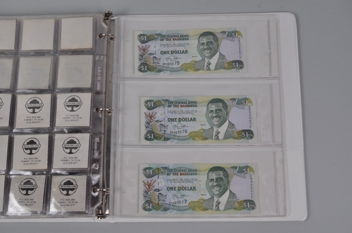 Collection of US Coins and World Banknotes in an Album Folder, photo 19 of 20