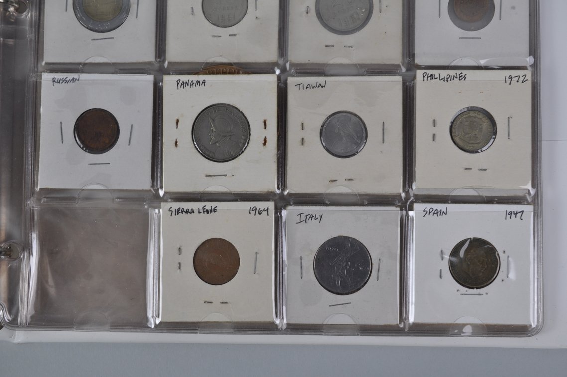 Collection of World Coins in an Album Folder, photo 14 of 20