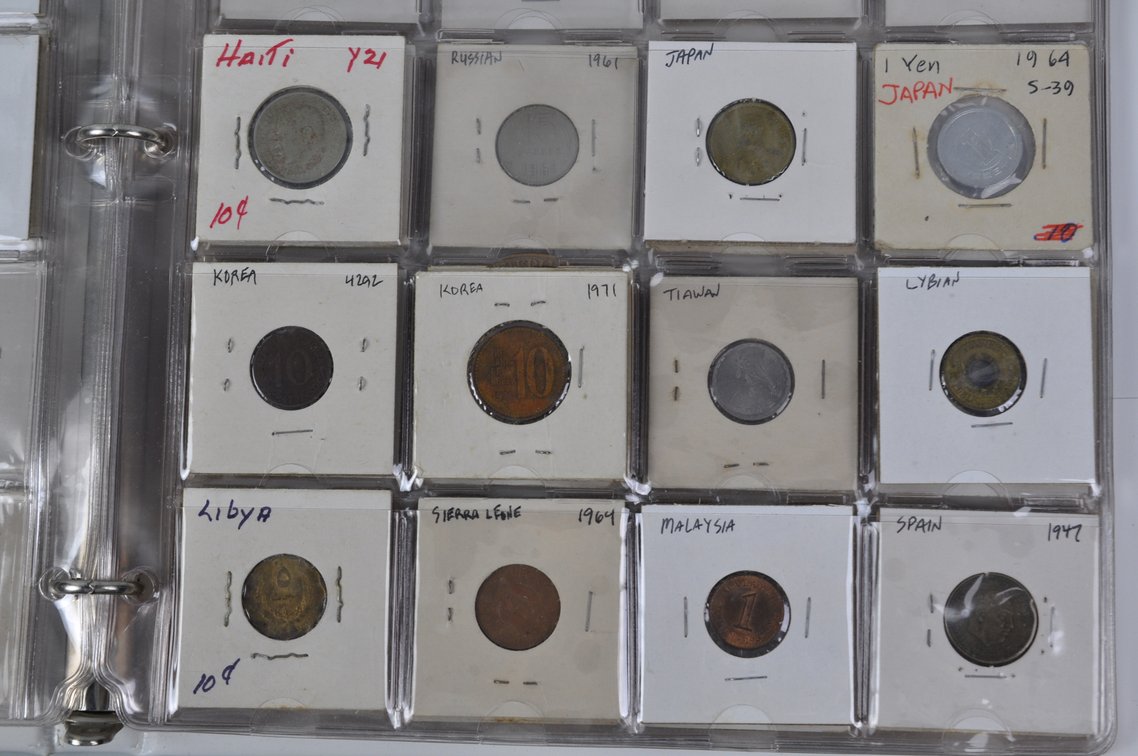 Collection of World Coins in an Album Folder, photo 11 of 20