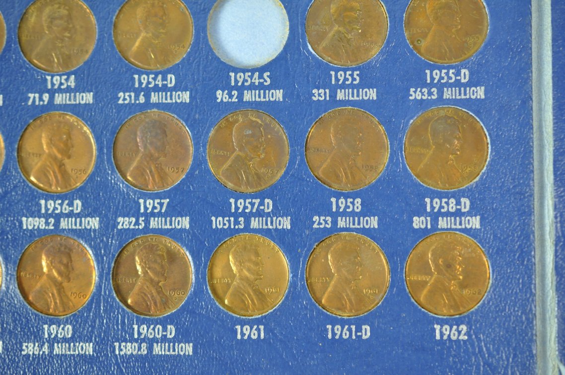 Lincoln Wheat Cent Album Mostly Complete, photo 14 of 20