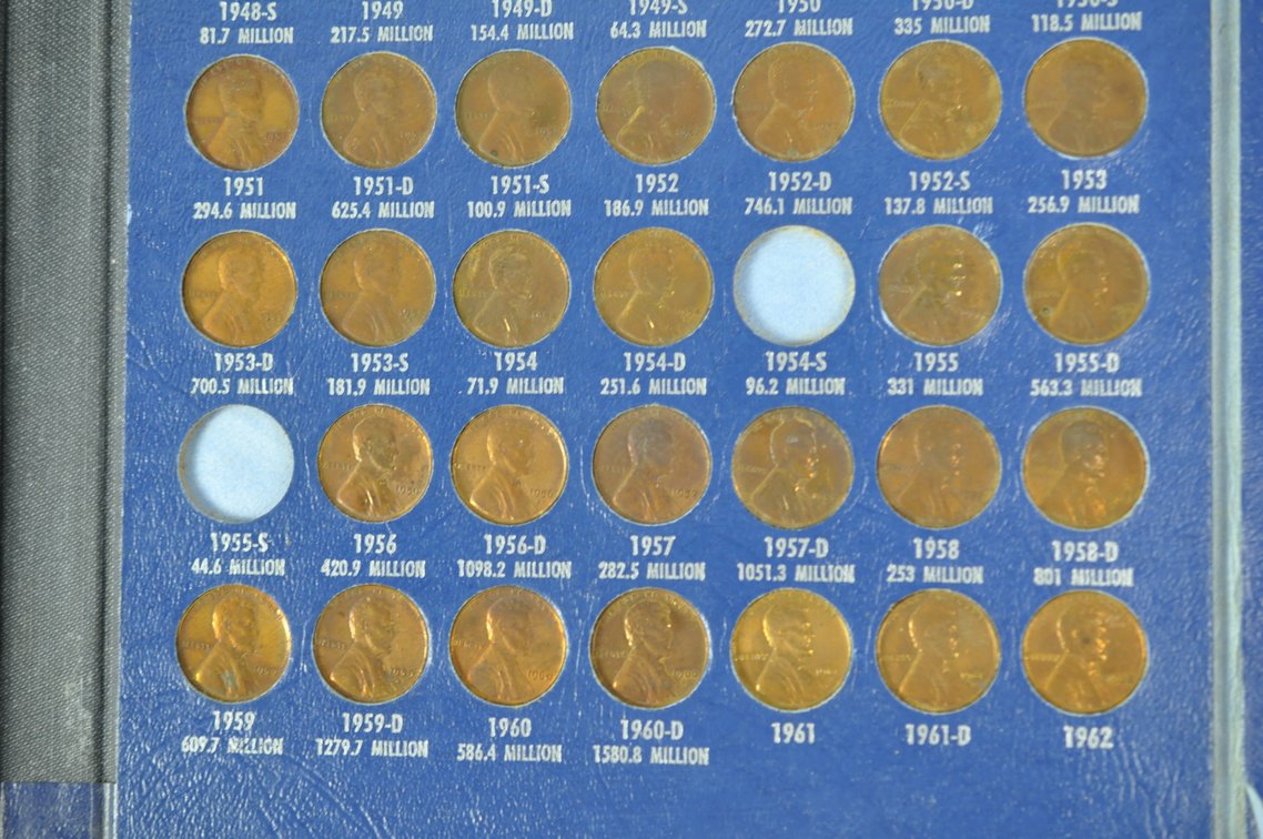Lincoln Wheat Cent Album Mostly Complete, photo 12 of 20