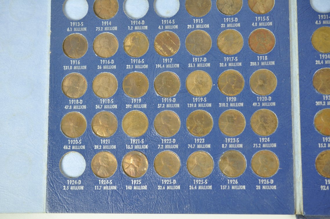 Lincoln Wheat Cent Album Mostly Complete, photo 19 of 20
