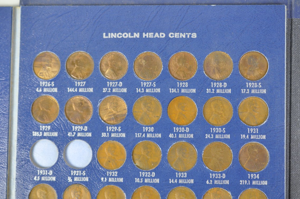 Lincoln Wheat Cent Album Mostly Complete, photo 3 of 20