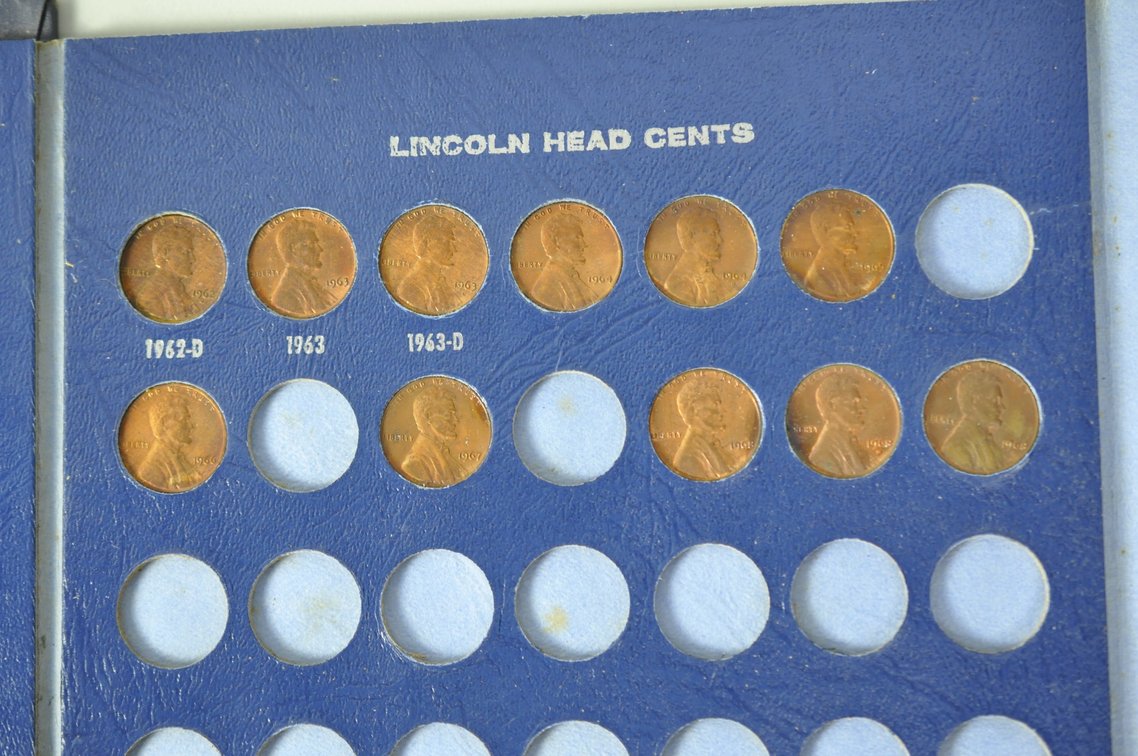 Lincoln Wheat Cent Album Mostly Complete, photo 20 of 20