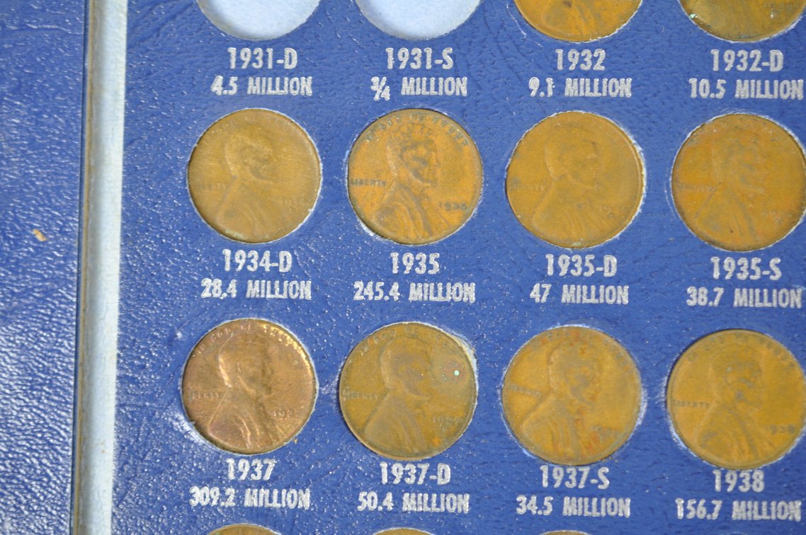 Lincoln Wheat Cent Album Mostly Complete, photo 7 of 20