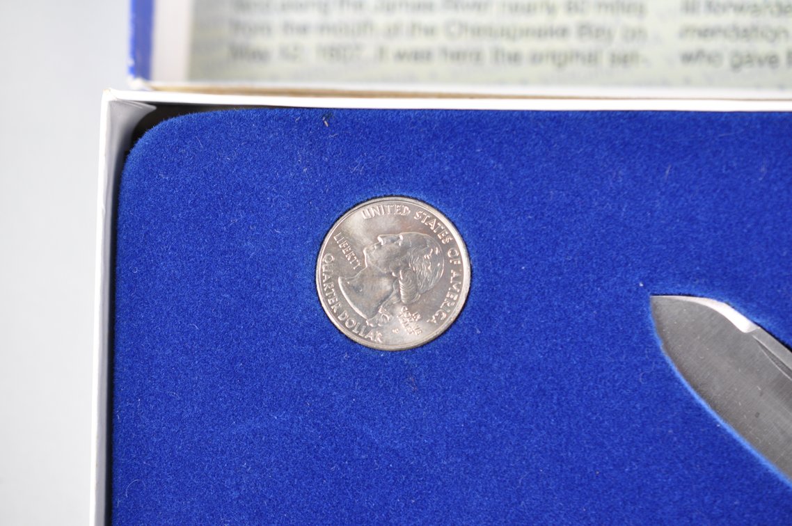 Virginia State Quarter Coin With Commemorative Pocket Knife, photo 5 of 6