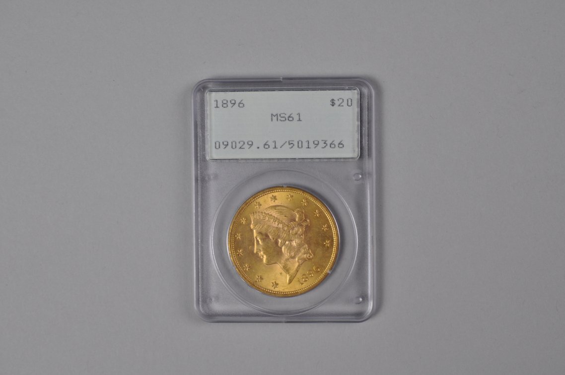 1896 Liberty Double Eagle Gold PCGS MS61, photo 6 of 11