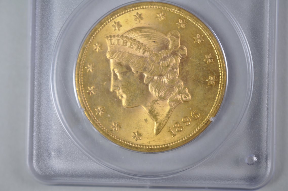 1896 Liberty Double Eagle Gold PCGS MS61, photo 4 of 11