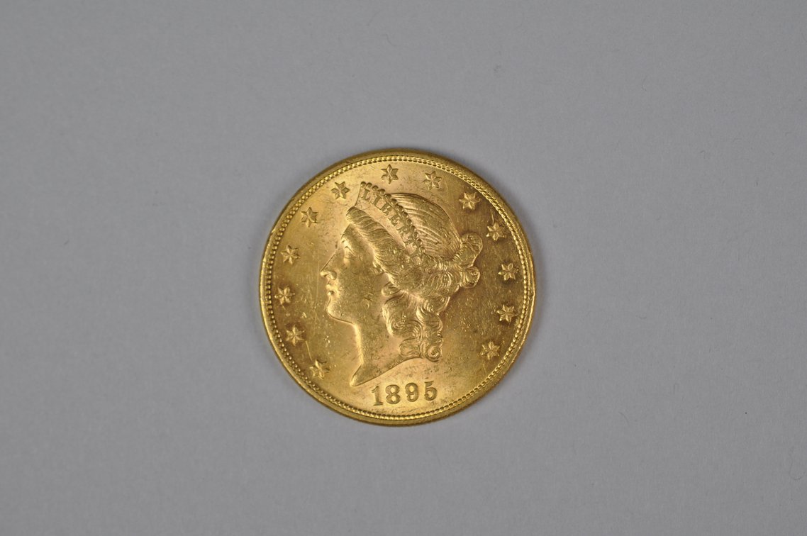 1895 Liberty Double Eagle Gold AU/MS, photo 2 of 7