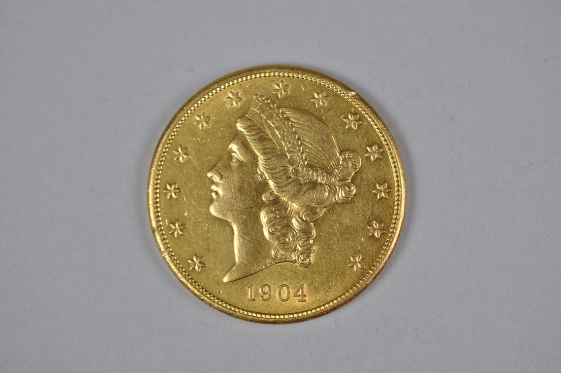 1904 S Liberty Double Eagle Gold MS, photo 3 of 7