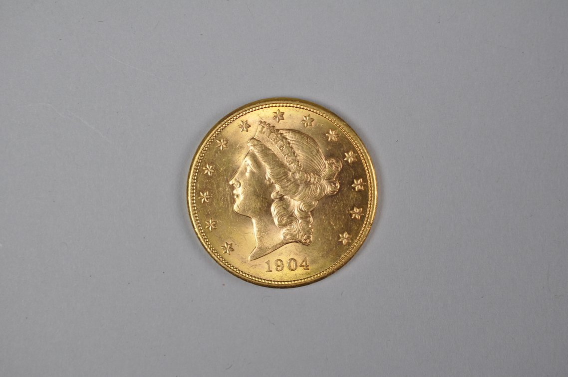 1904 S Liberty Double Eagle Gold MS, photo 2 of 8