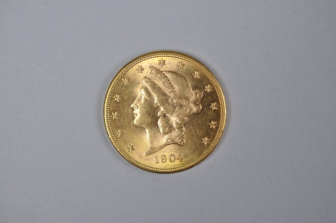 1904 S Liberty Double Eagle Gold MS, photo 3 of 8