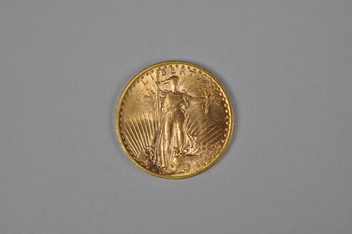 1923 SG Double Eagle Gold MS, photo 3 of 6