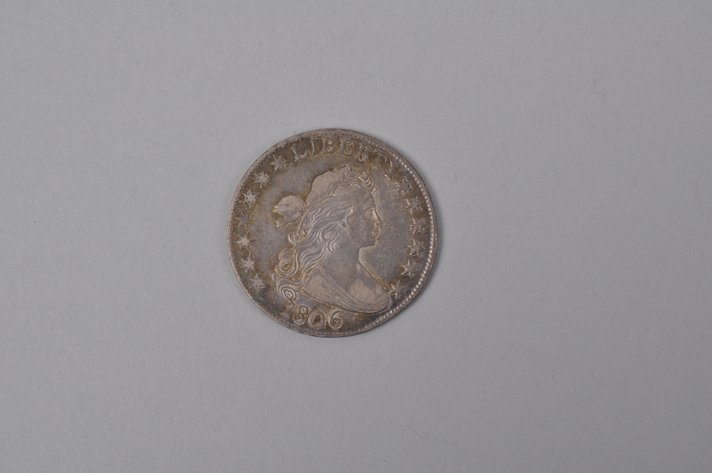 1806 Draped Bust Half Dollar Pointed Six No Stem