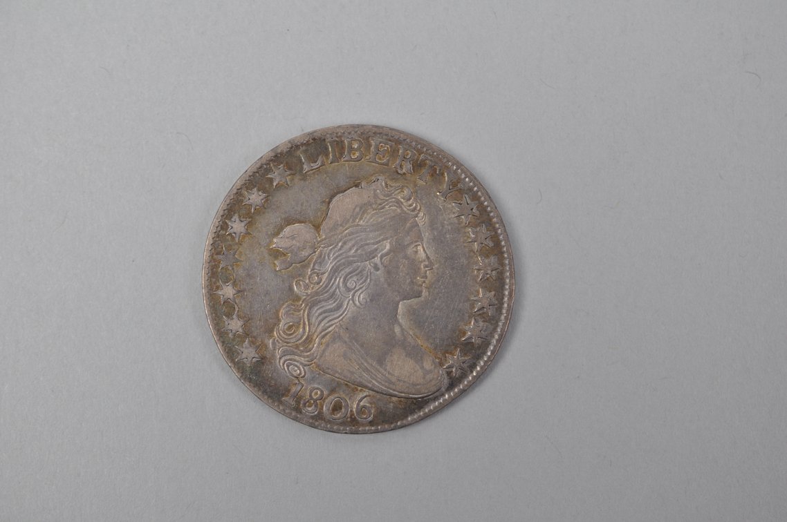 1806 Draped Bust Half Dollar Pointed Six No Stem, photo 2 of 4