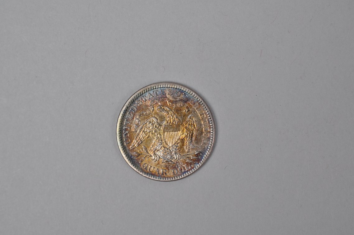 1891 Seated Liberty Quarter, photo 3 of 4