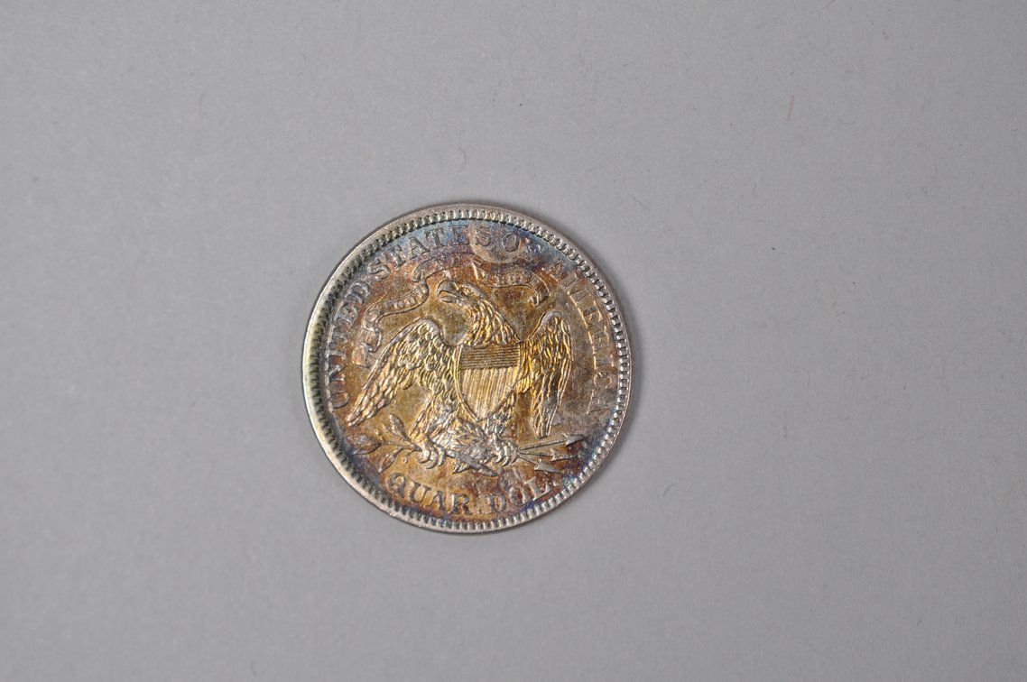 1891 Seated Liberty Quarter, photo 4 of 4