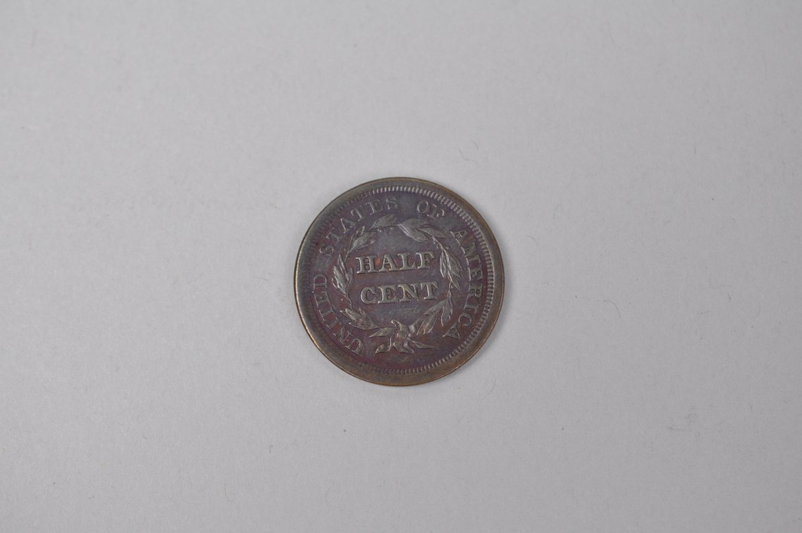 1851 Braided Hair Half Cent, photo 4 of 4
