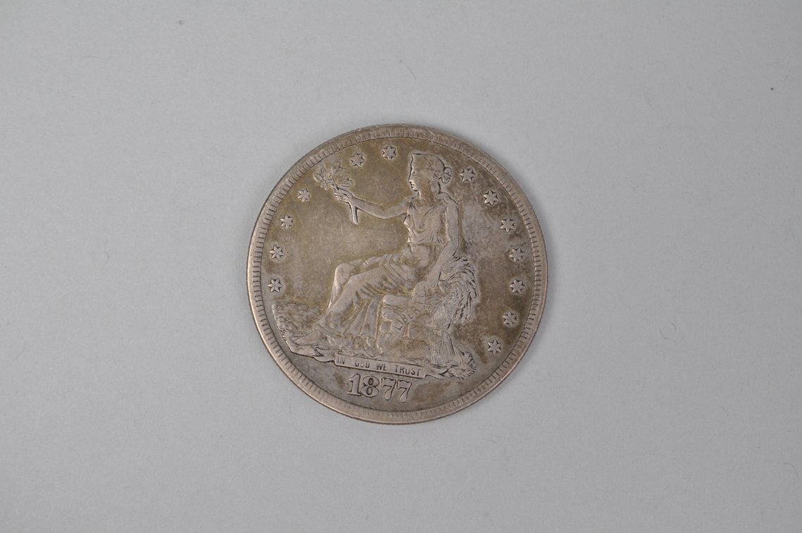 1877 S Trade Dollar, photo 3 of 5