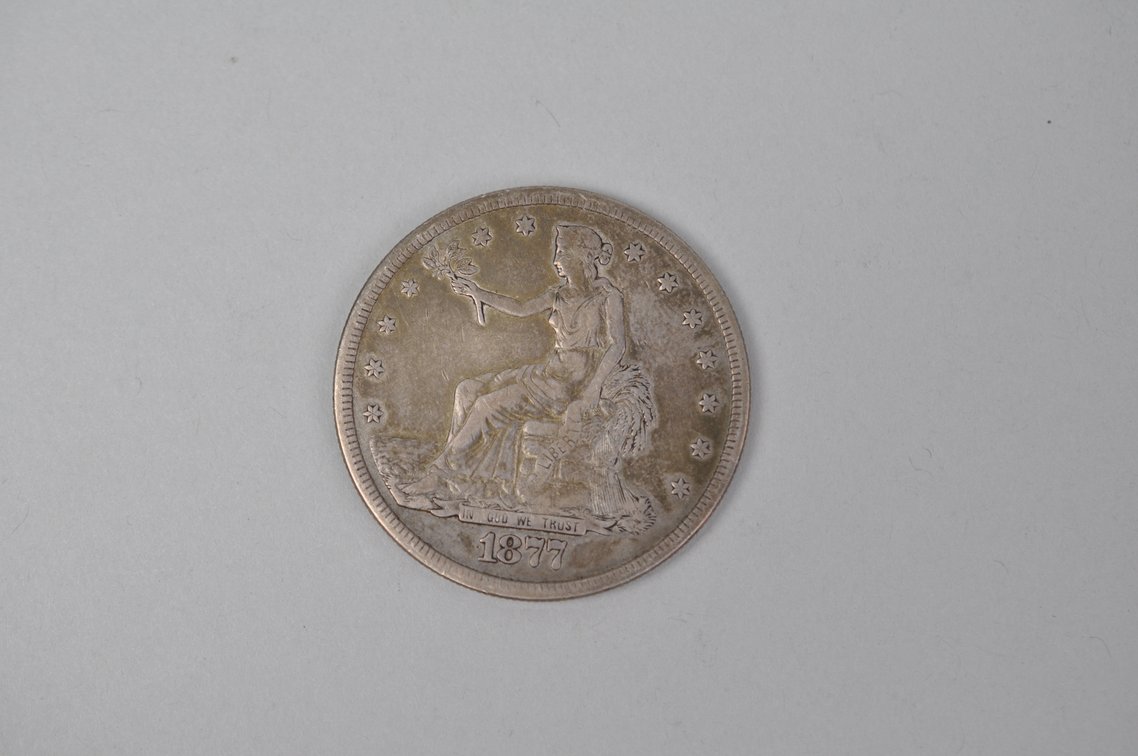 1877 S Trade Dollar, photo 2 of 5