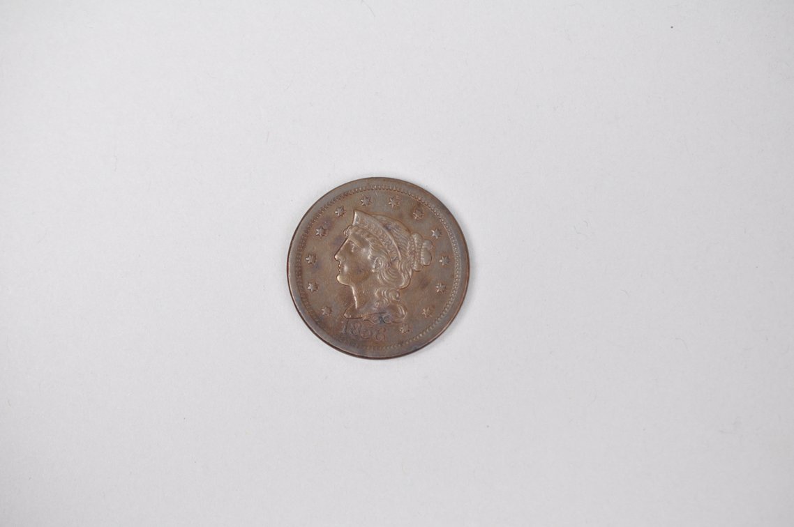 1856 Braided Hair Large Cent, photo 2 of 4