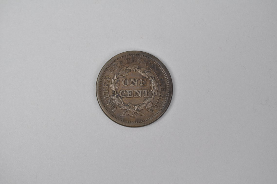 1853 Braided Hair Large Cent, photo 3 of 4