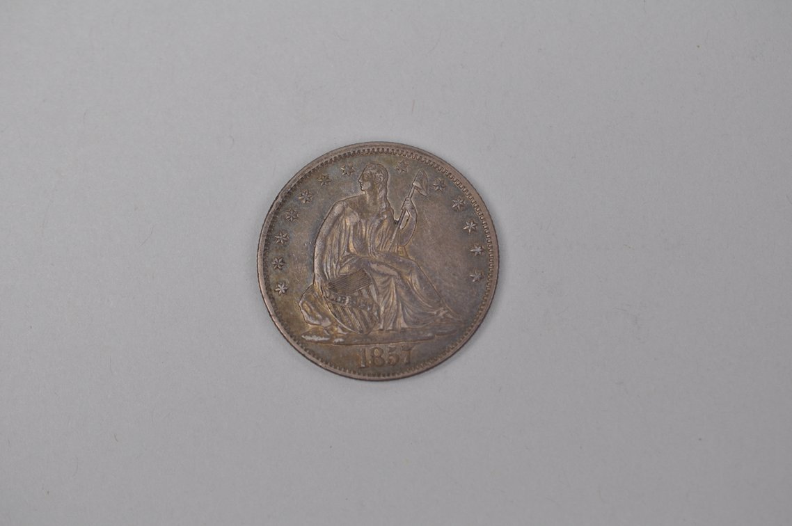1857 Seated Liberty Half Dollar, photo 2 of 5