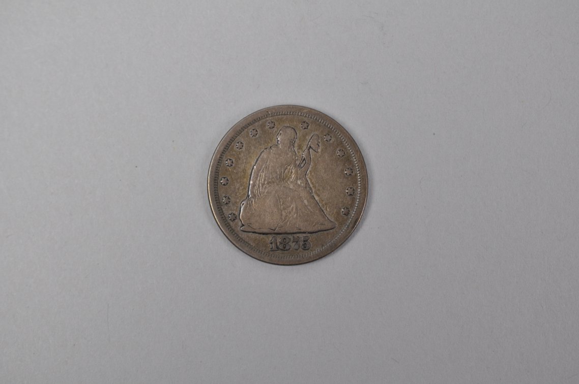 1875 S Twenty Cent Piece, photo 2 of 5