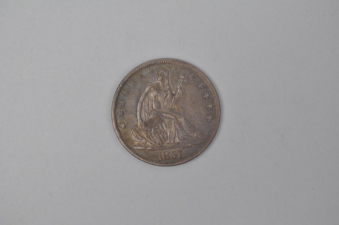 1857 Seated Liberty Half Dollar, photo 3 of 5