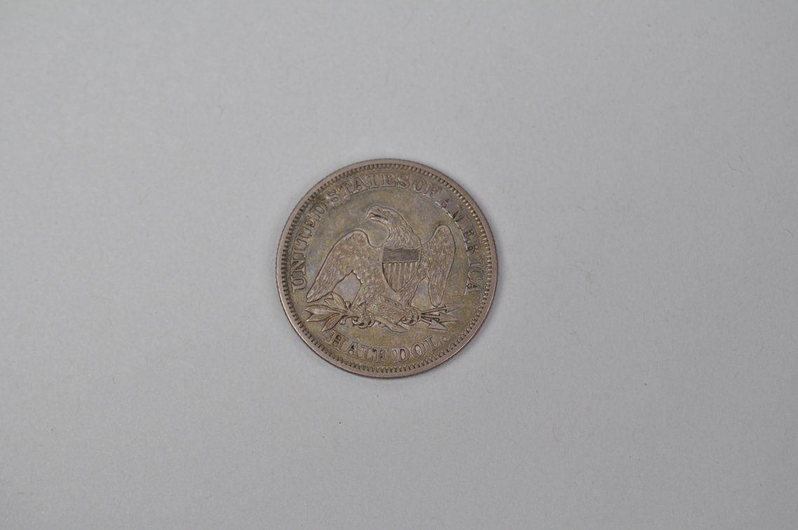 1857 Seated Liberty Half Dollar, photo 4 of 5