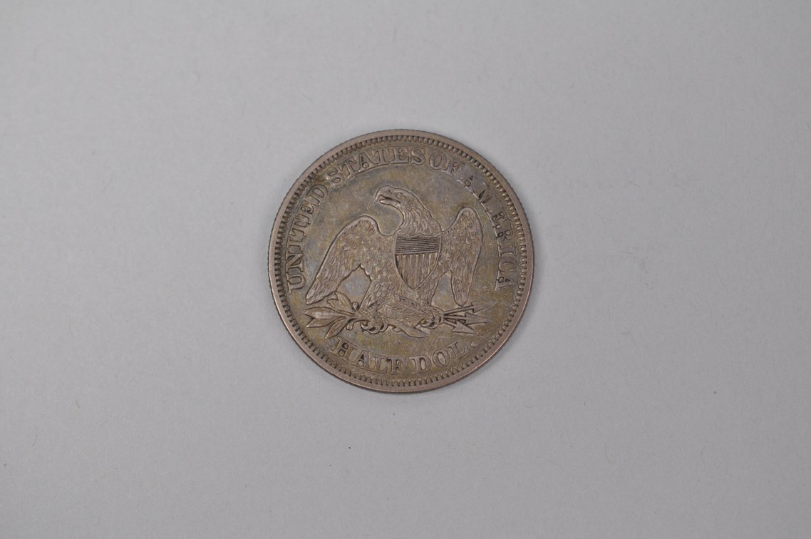 1857 Seated Liberty Half Dollar, photo 5 of 5