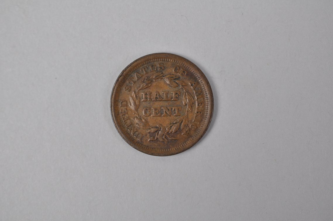 1853 Braided Hair Half Cent, photo 4 of 4