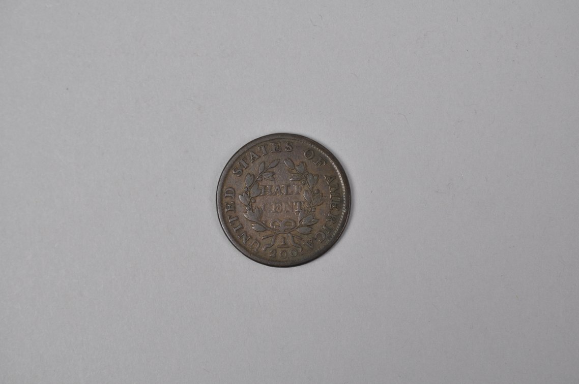 1803 Draped Bust Half Cent, photo 3 of 4