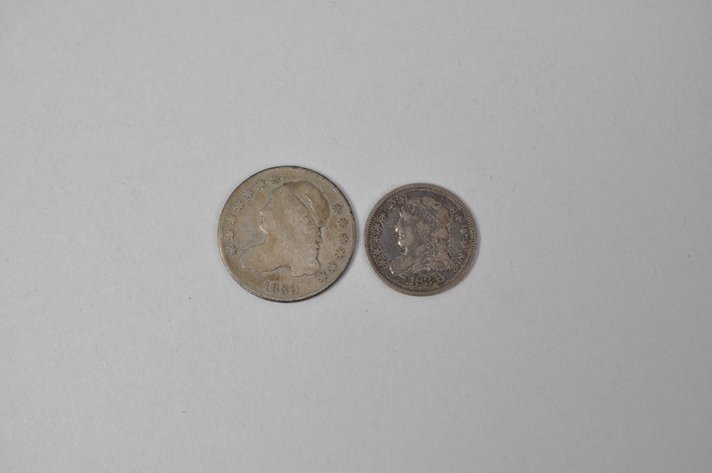 1830 Capped Bust Dime and 1834 Capped Bust Half Dime