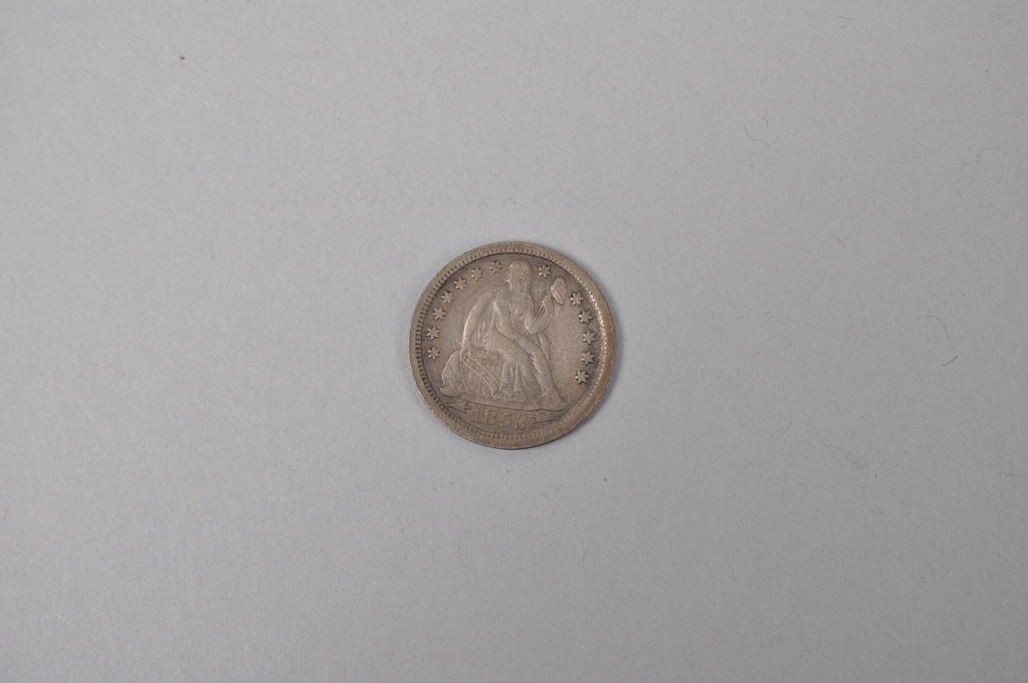 1853 Arrows Dime, photo 2 of 5