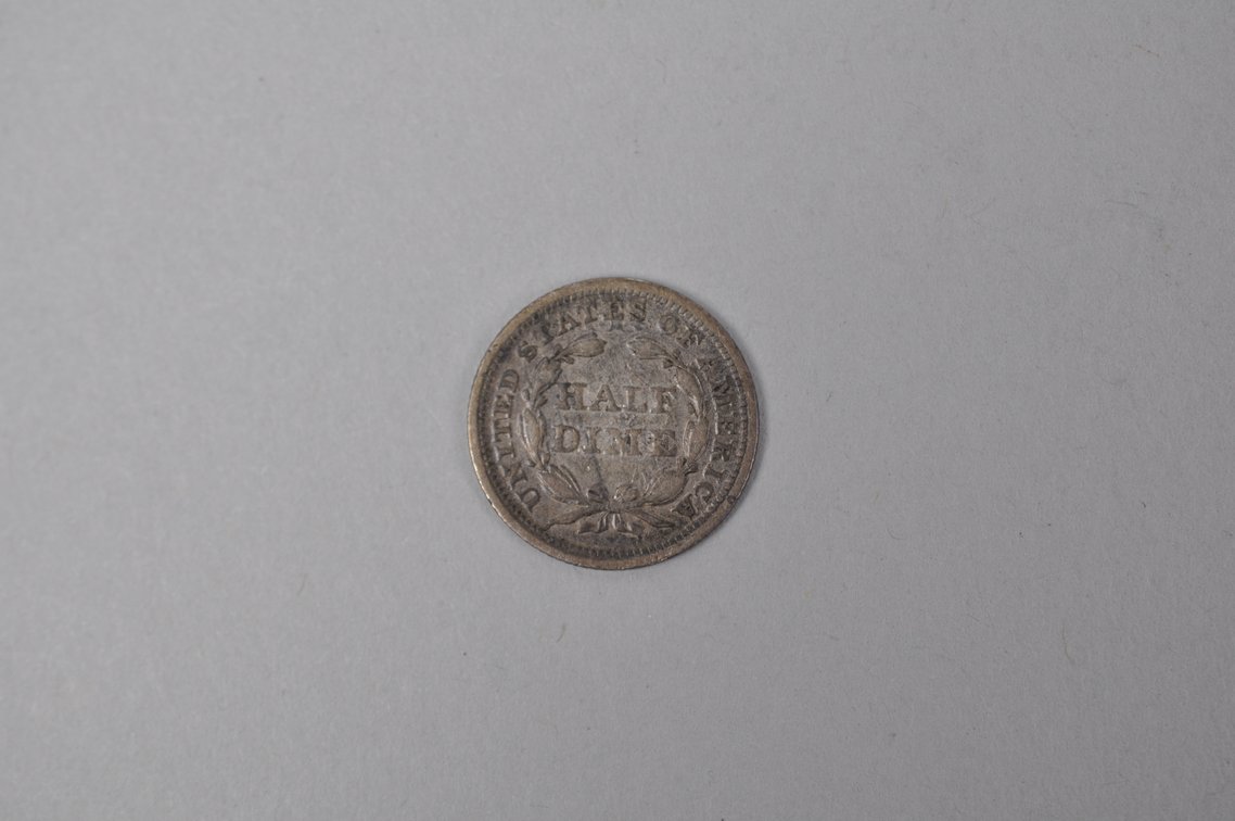 1854 Arrows Half Dime, photo 3 of 4