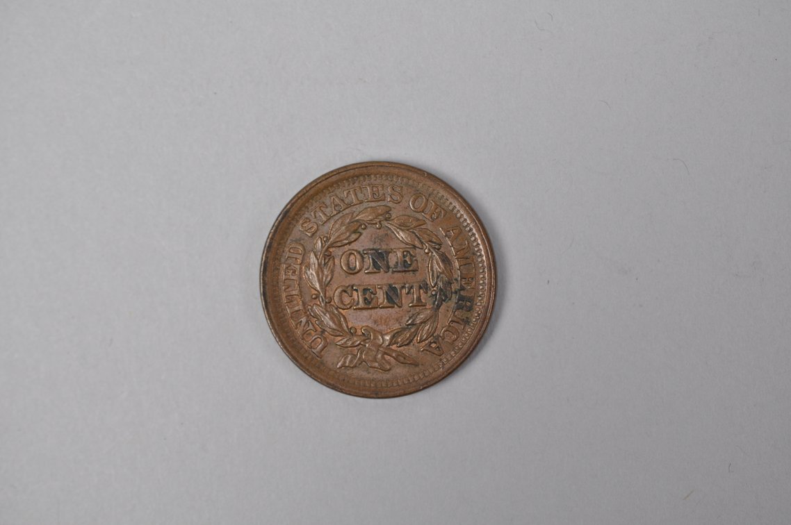 1852 Braided Hair Half Cent, photo 4 of 4