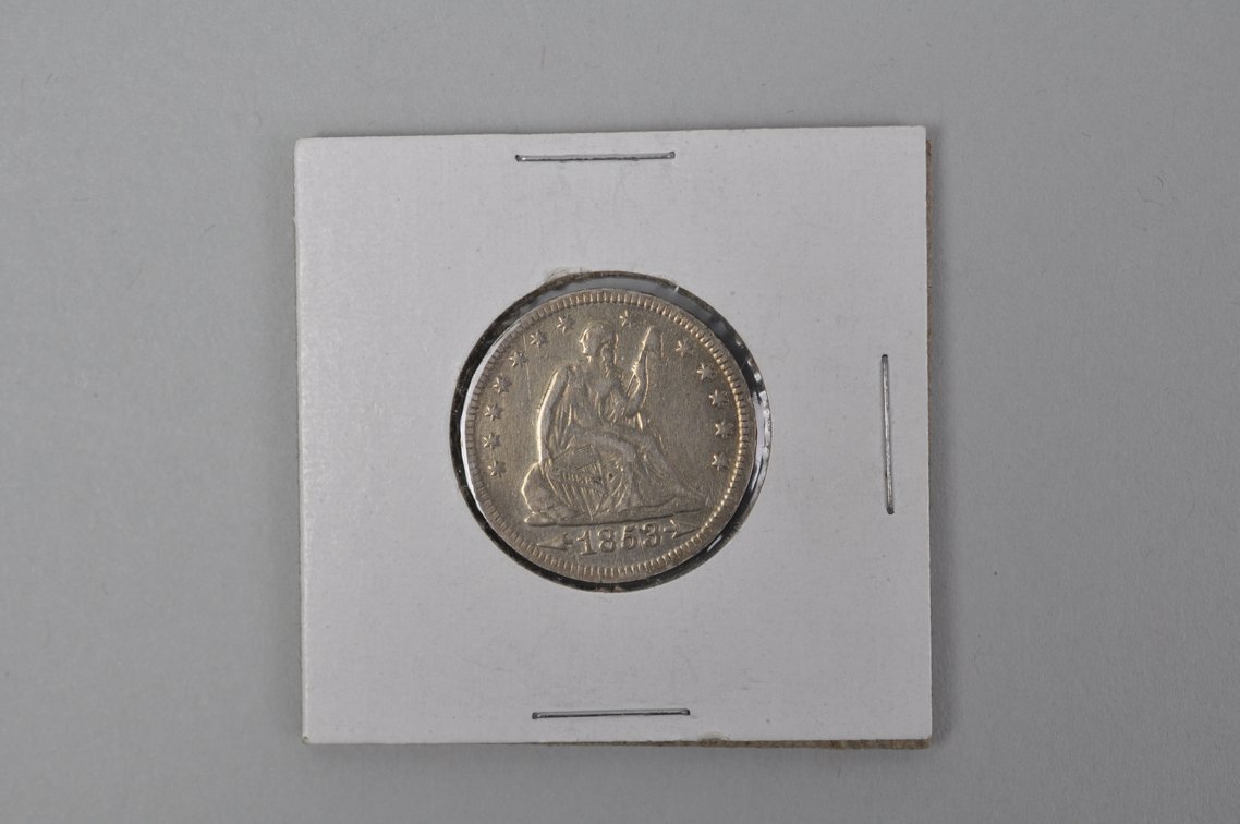 1853 Seated Liberty Quarter with Arrows and Rays, photo 2 of 5