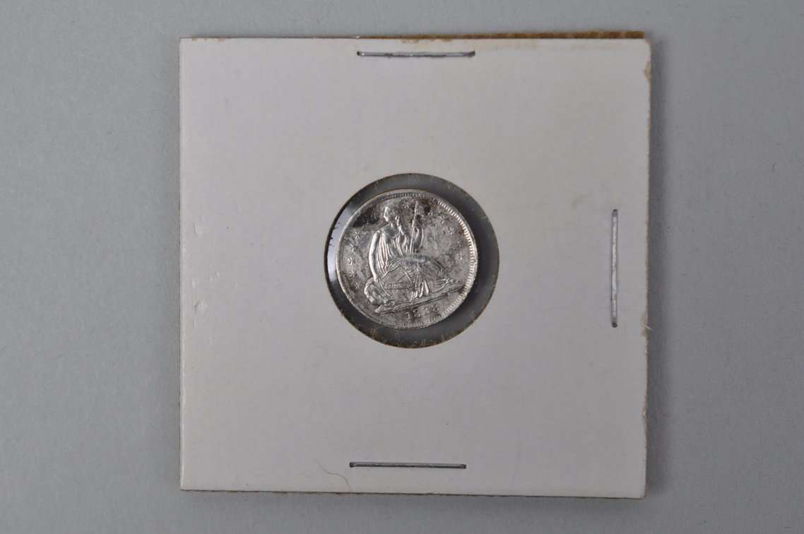1838 Seated Liberty Half Dime With Stars, photo 2 of 4